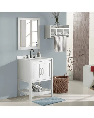 Alaterre Furniture Bennet 2pc Wooden Bathroom Vanity Set In Brown