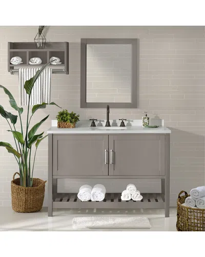 Alaterre Furniture Bennet 3pc Wooden Bathroom Vanity Set In Gray