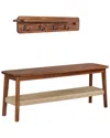 Alaterre Furniture Calais Bench & Coat Hook Set