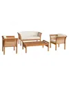 Alaterre Furniture Stamford Eucalyptus Wood Outdoor In Natural