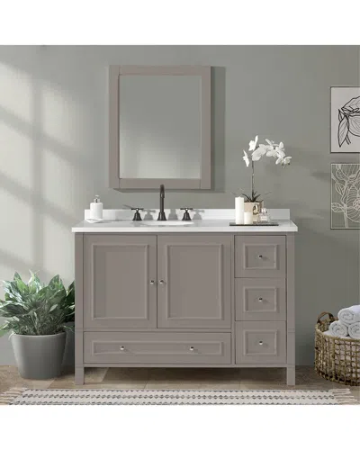 Alaterre Furniture Williamsburg 2pc Wooden Bathroom Vanity Set In Gray