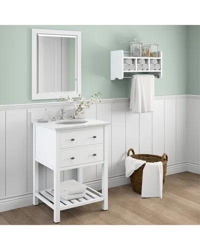 Alaterre Furniture Williamsburg 3pc Wooden Bathroom Vanity Set In Brown