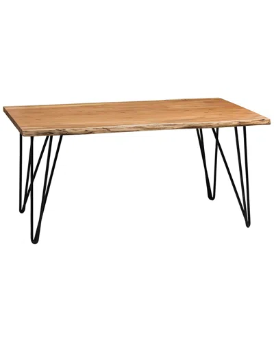 Alaterre Hairpin Natural Live Edge Wood With Metal 42in Coffee Table In Brown