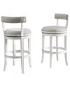Alaterre Hanover Set Of 2 Swivel Bar Height Bar Stools In White