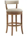 Alaterre Hanover Swivel Bar Height Bar Stool In Brown
