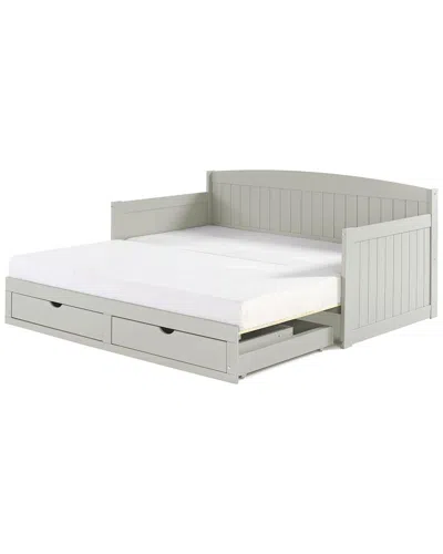 Alaterre Harmony Daybed With King Conversion In Gray