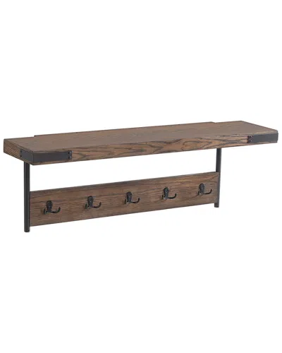 Alaterre Kyra 42in Oak & Metal Coat Hook With Shelf