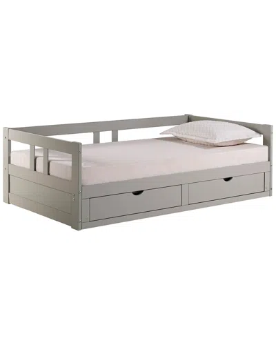 Alaterre Melody Twin To King Extendable Day Bed With Storage In White