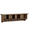 Alaterre Modesto 48in Metal And Reclaimed Wood Wall Coat Hook With Bench