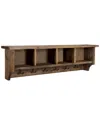 Alaterre Pomona 48in Metal And Wood Entryway Coat Hook With Storage Cubbies
