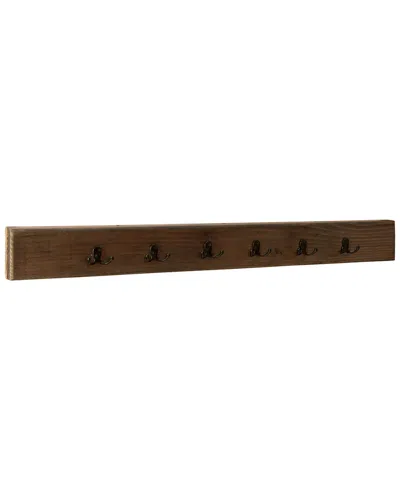 Alaterre Modesto 48in Reclaimed Wood Wall Coat Hooks In Brown