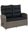 Alaterre Monaco All-weather Outdoor Two-seat Reclining Bench