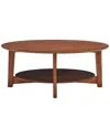 Alaterre Monterey 48in Oval Mid-century Modern Wood Coffee Table