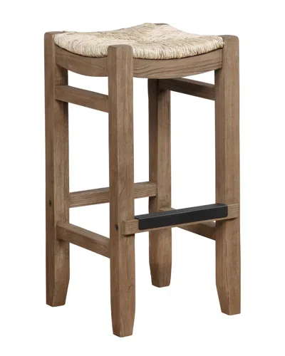 Alaterre Newport 30inh Wood Bar Stool With Rush Seat