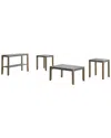 Alaterre Newport 4-piece Faux Concrete And Wood Living Room