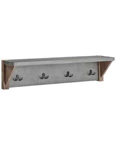 Alaterre Newport 40in Coat Hook With Shelf In Gray