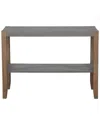 Alaterre Newport 40in Faux Concrete & Wood Console Table With Shelf