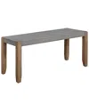 Alaterre Newport 40in Faux Concrete Bench