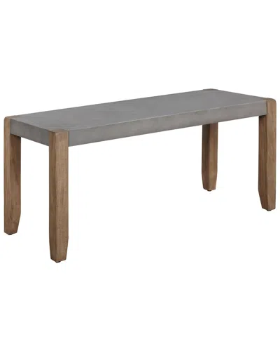 Alaterre Newport 40in Faux Concrete Bench