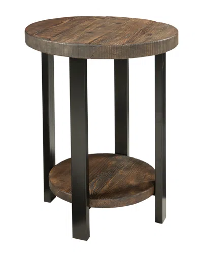 Alaterre Pomona 20in Round End Table In Brown