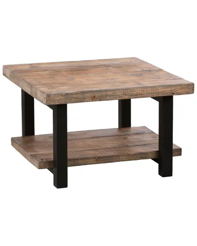 Alaterre Pomona 27in Metal And Wood Square Coffee Table