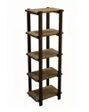 Alaterre Pomona 48inh Metal & Solid Wood Bath Floor Storage Shelf