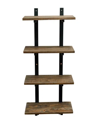 Alaterre Pomona 48inh Metal And Solid Wood Wall Shelf