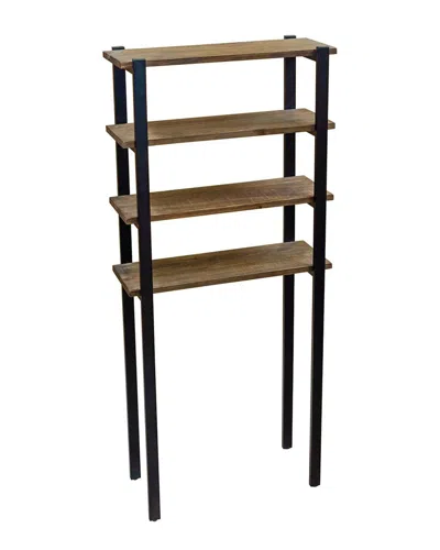 Alaterre Pomona Over The Toilet 4-shelf Bath Storage In Black