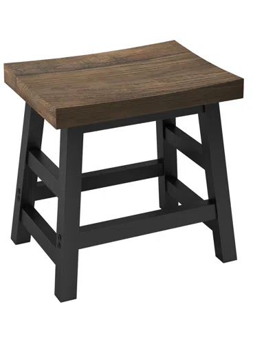 Alaterre Pomona - Wood 20inh Barstool With Metal Legs In Black