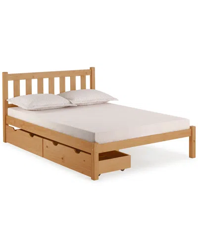 Alaterre Poppy Full Wood Platform Bed With Storage Drawers