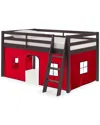 Alaterre Roxy Junior Loft - Espresso With Red And Blue Bottom Tent