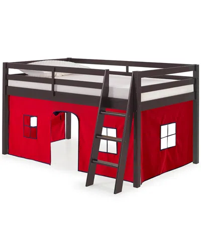 Alaterre Roxy Junior Loft - Espresso With Red And Blue Bottom Tent