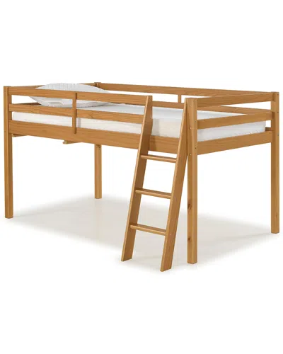Alaterre Roxy Twin Wood Junior Loft Bed In Brown