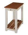 Alaterre Savannah Chairside End Table With Pull-out Shelf