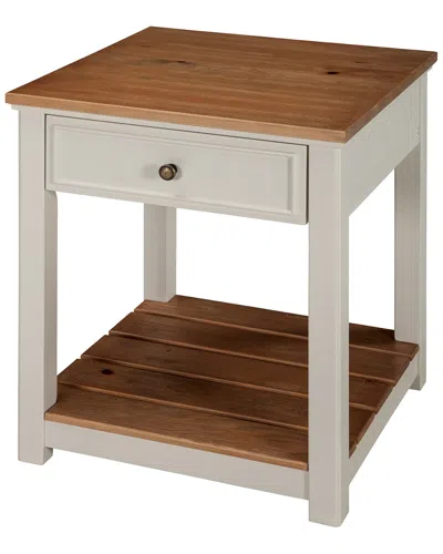 Alaterre Savannah End Table In Neutral
