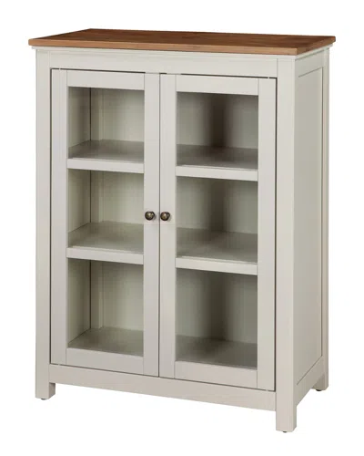 Alaterre Savannah Pie Safe Cabinet In Gray