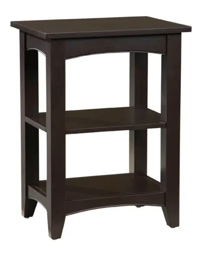Alaterre Shaker Cottage 2 Shelf End Table In Brown