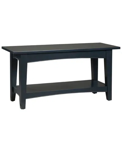Alaterre Shaker Cottage Bench With Shelf In Black