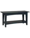 Alaterre Shaker Cottage Bench With Shelf