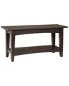 Alaterre Shaker Cottage Bench With Shelf