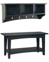 Alaterre Shaker Cottage Storage Coat Hook With Bench Set