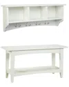 Alaterre Shaker Cottage Storage Coat Hook With Bench Set