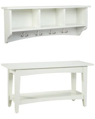 Alaterre Shaker Cottage Storage Coat Hook With Bench Set