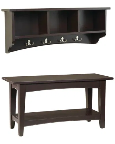 Alaterre Shaker Cottage Storage Coat Hook With Bench Set