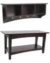 Alaterre Shaker Cottage Storage Coat Hook With Bench Set