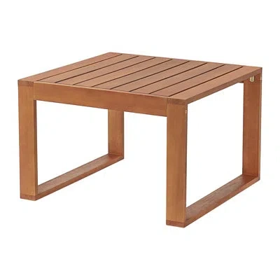 Alaterre Weston 30" Wide Outdoor Solid Eucalyptus Wood Square Cocktail Table In Brown