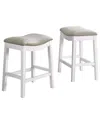 Alaterre Williston Set Of 2 Counter Height Stools In White