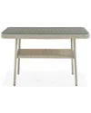 Alaterre Windham All-weather Wicker Outdoor 26inh Cocktail Table With Glass Top