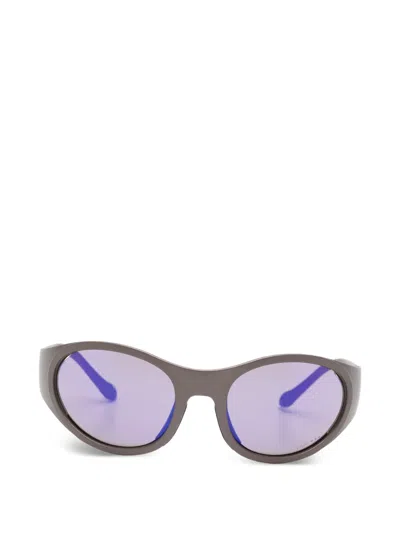 Alba Optics Anvma Oval-frame Sunglasses In Gray