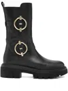 Albano Buckle-strap Boots In Black